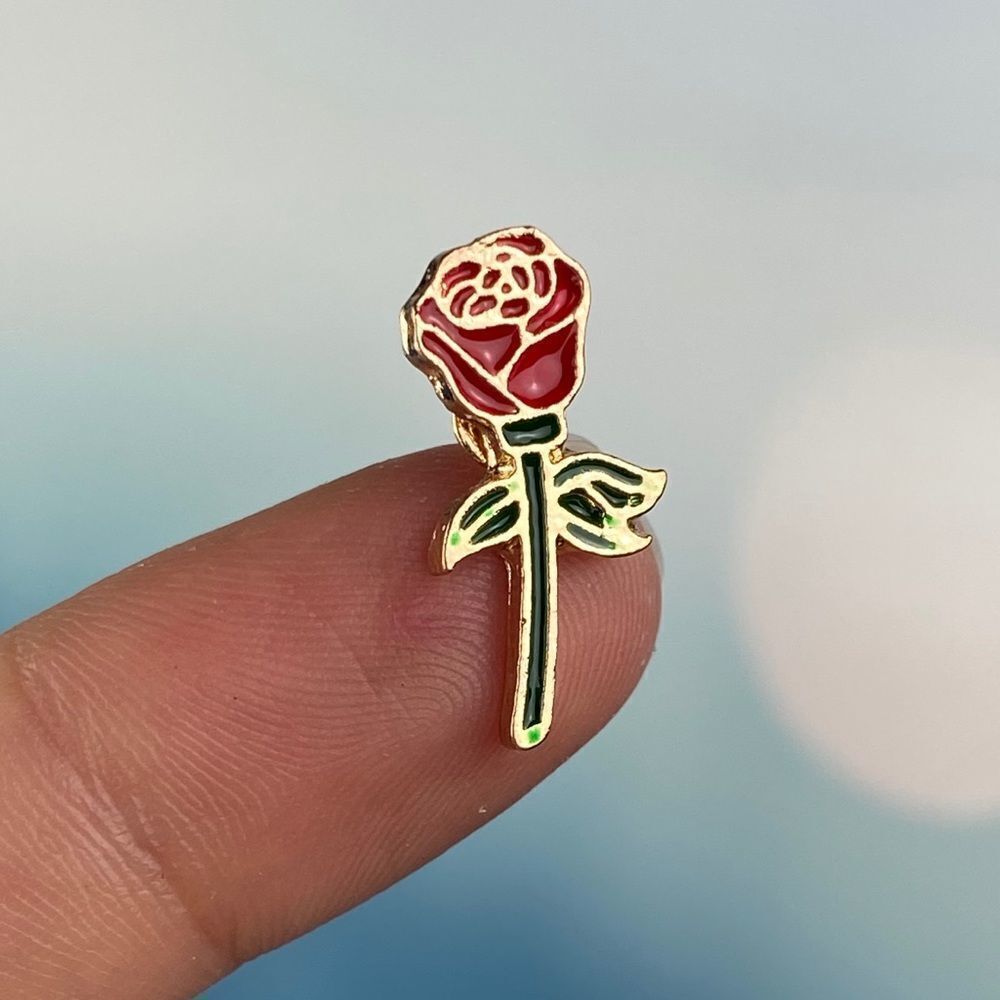 Mini Red Rose Enamel Pin/ Brooch Lapel